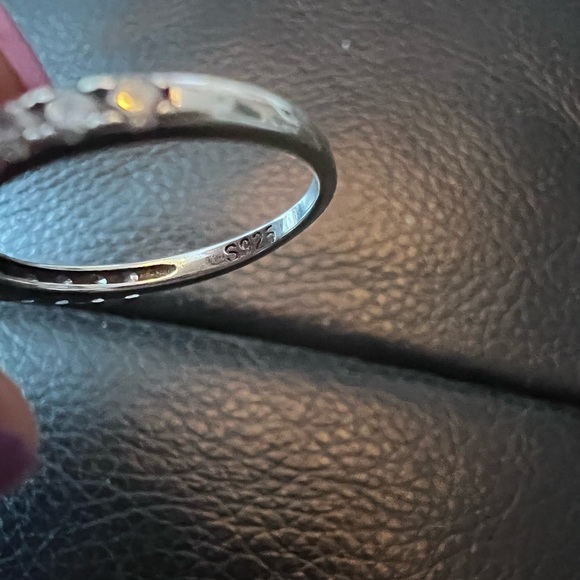 Size 6.5 sterling silver butterfly pavé rhinestone ring - Picture 7 of 8